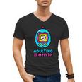 Women's Adulting Is A Myth Retro Pixel Pet Nostalgia Millennials Men's V-Neck T-Shirt