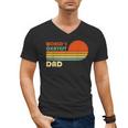 World's Okayest Dad Father Retro Vintage Men's V-Neck T-Shirt