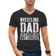 Wrestling Dad Shirt Men Fathers Day Wrestling Dad Men's V-Neck T-Shirt