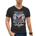 WWII Veterans Daughter Dad Remembrance Veteran Day Men's V-Neck T-Shirt