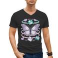 Y2K Butterfly Floppy Disk Art Digital Nostalgia Men's V-Neck T-Shirt Y2K Butterfly Floppy Disk Art Digital Nostalgia Men's V-Neck T-Shirt