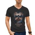 Yorkie Dad Cute Cool Dog In Sunglasses C Men's V-Neck T-Shirt