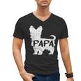 Yorkshire Terrier Papa Dog Puppy Doggie Pet Lover Yorkie Dad Men's V-Neck T-Shirt