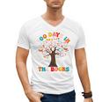 100 Days In The Books Reading Teacher 100th Day Of School Premium Men's V-Neck T-Shirt
