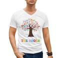 100 Days In The Books Reading Teacher 100th Day Of School Premium Tri-Blend Men's V-Neck T-Shirt