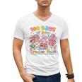 100th Day Of School Teacher 100 Days Coffee Books Men's V-Neck T-Shirt 100th Day Of School Teacher 100 Days Coffee Books Men's V-Neck T-Shirt