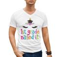 1st Grade Nailed ItShirt Unicorn Graduation Class Of 2018 Men's V-Neck T-Shirt