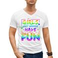 80's Girls Just Wanna Have Fun Nostalgia 1980s Style Premium Tri-Blend Men's V-Neck T-Shirt
