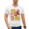 80s Vibes Mixed Tapes & Roller Skates 1981 Nostalgia Retro Men's V-Neck T-Shirt