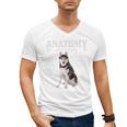 Anatomy Of A Siberian Husky Cute Dog Husky Mom Dad Men's V-Neck T-Shirt