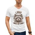 Audio Book Reader Book Lover Raccoon I Read With My Ears Men's V-Neck T-Shirt