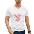 Axolovert Axolotl Humor Salamander Introvert Men's V-Neck T-Shirt