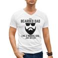 Bearded Dad Beard Humor Superhero Men's V-Neck T-Shirt