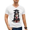 Bernese Mountain Dog Graduation Cap Graduate Training School For Men Women Girls Kids Men's V-Neck T-Shirt