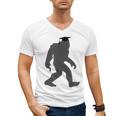 Bigfoot Graduate Shirt Cute Sasquatch Graduation Men's V-Neck T-Shirt