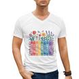 Book Flower Radicalized By Basic Decency Feminist Leftist Men's V-Neck T-Shirt