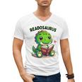 Book Lover Reading Dinosaur Readosaurus Library Men's V-Neck T-Shirt