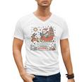 Book Lovers Winter Sleighing Through Stories Tee Premium Tri-Blend Men's V-Neck T-Shirt