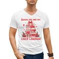 Books Are My Love Language Valentine Book Reading Teacher Men's V-Neck T-Shirt