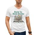 Born To Read Books Forced To Read Emails Book Lover Men's V-Neck T-Shirt Born To Read Books Forced To Read Emails Book Lover Men's V-Neck T-Shirt