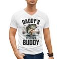 Boy Daddy Fishing Buddy Matching Fishing Bass Fishing Men's V-Neck T-Shirt
