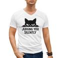 Cat For Cat Lover Mom Dad Cat Judging You Silently Men's V-Neck T-Shirt