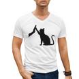 Cat Lover Cat Mom Cat Dad Men Women & Kids Cute Cat Men's V-Neck T-Shirt