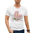 Caution Slippery When Reading Book Reader Men's V-Neck T-Shirt Caution Slippery When Reading Book Reader Men's V-Neck T-Shirt