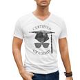 Certified Graduate Vintage Mortarboard Graduation Men's V-Neck T-Shirt