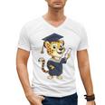 Cheetah Graduation Cute Kindergarten Elementary High School Men's V-Neck T-Shirt