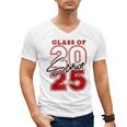 Class Of 2025 Senior 2025 Graduation Red Raglan Baseball Tee Men's V-Neck T-Shirt