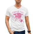 Class Of 2032 Senior 2032 Back To School 2032 Graduation Cap Men's V-Neck T-Shirt