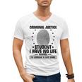 Criminal Justice School Degree Graduation Day Student Men's V-Neck T-Shirt