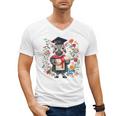 Cute Graduation Zebra Holding DiplomaShirt Men's V-Neck T-Shirt