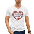 Cute Just A Girl Who Loves Books Heart Shape Reader Men's V-Neck T-Shirt
