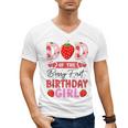 Dad Of The Berry First Birthday Girl Sweet Strawberry Men's V-Neck T-Shirt Dad Of The Berry First Birthday Girl Sweet Strawberry Men's V-Neck T-Shirt