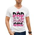 Dad Of The Birthday Girl Pink Family Birthday Girls Party Men's V-Neck T-Shirt
