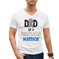 Dad Of A Hip Dysplasia Warrior Beige Blue Hip Dysplasia Men's V-Neck T-Shirt
