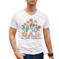 Dad Of The Little Wildflower Birthday Party Baby Shower Men's V-Neck T-Shirt