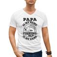 Dad Is My Name Fishing Is My Game Loves Fishing Men's V-Neck T-Shirt