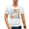 Dad Of The Sweet One Cookies And Milk 1st Birthday Party Men's V-Neck T-Shirt Dad Of The Sweet One Cookies And Milk 1st Birthday Party Men's V-Neck T-Shirt