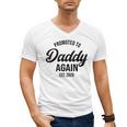 Daddy Again 2026 Promoted To Daddy Again 2026 Dad Again Men's V-Neck T-Shirt