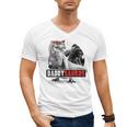 Daddysaurus T-Rex Dad Dinosaur Daddy Saurus Fathers Day Men's V-Neck T-Shirt