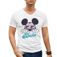 Disney Mickey And Friends Cool Mickey Summer Vibes Dad Logo Men's V-Neck T-Shirt