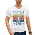 Dog Dad Vintage Poodle Dad Men's V-Neck T-Shirt