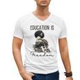 Education Is Freedom Teacher Women Books Black History Men's V-Neck T-Shirt