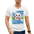 Frutiger Aero Aesthetic Tech Kawaii Ramen Cat Fishes Raglan Baseball Tee Men's V-Neck T-Shirt Frutiger Aero Aesthetic Tech Kawaii Ramen Cat Fishes Raglan Baseball Tee Men's V-Neck T-Shirt