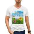 Frutiger Aero Aesthetic Tech Scenery Fishes Sunflower Raglan Baseball Tee Men's V-Neck T-Shirt Frutiger Aero Aesthetic Tech Scenery Fishes Sunflower Raglan Baseball Tee Men's V-Neck T-Shirt