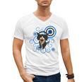 Frutiger Aero Cat Meme Headphone Kitty Cat Lover Men's V-Neck T-Shirt