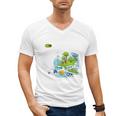 Frutiger Aero Y2K Fashion Trends Statement Piece Tech Orbite Premium Tri-Blend Men's V-Neck T-Shirt